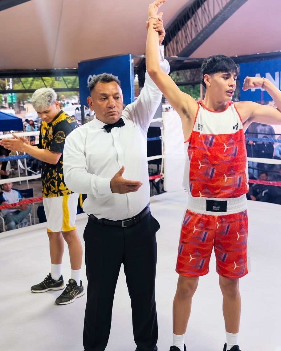 ¡ORGULLO SALTEÑO! EL CAFAYATEÑO SANTIAGO “MIX” QUIQUINTO SE CONSAGRÓ CAMPEÓN DE BOXEO