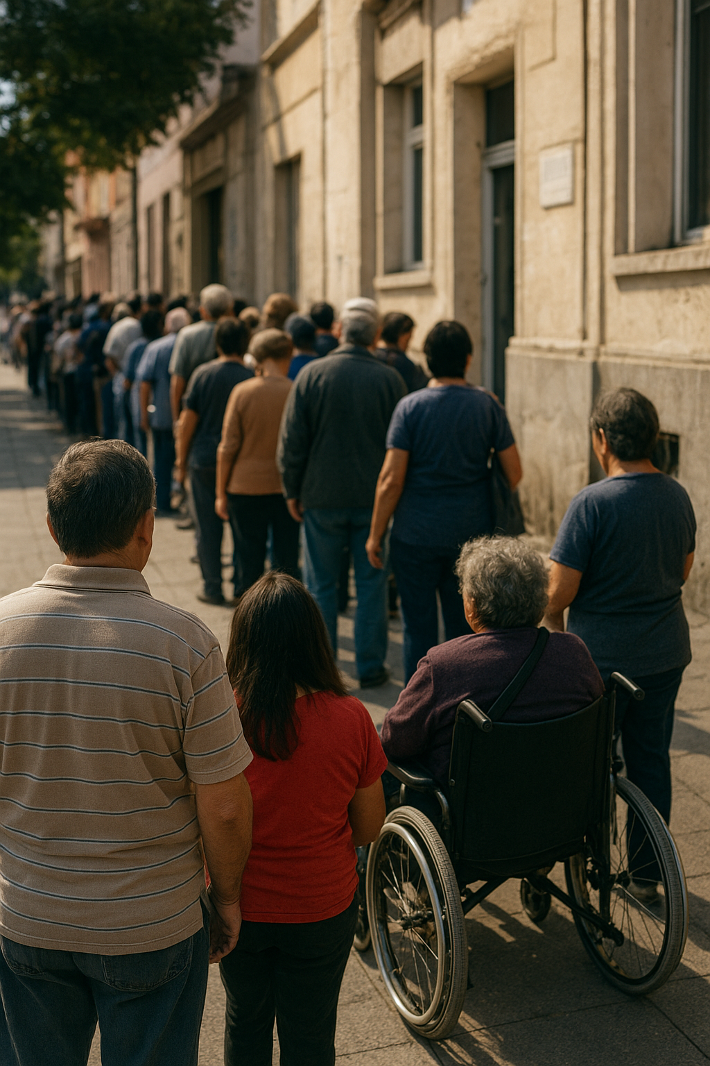 Largas filas en Salta por la suspensión de pensiones por discapacidad