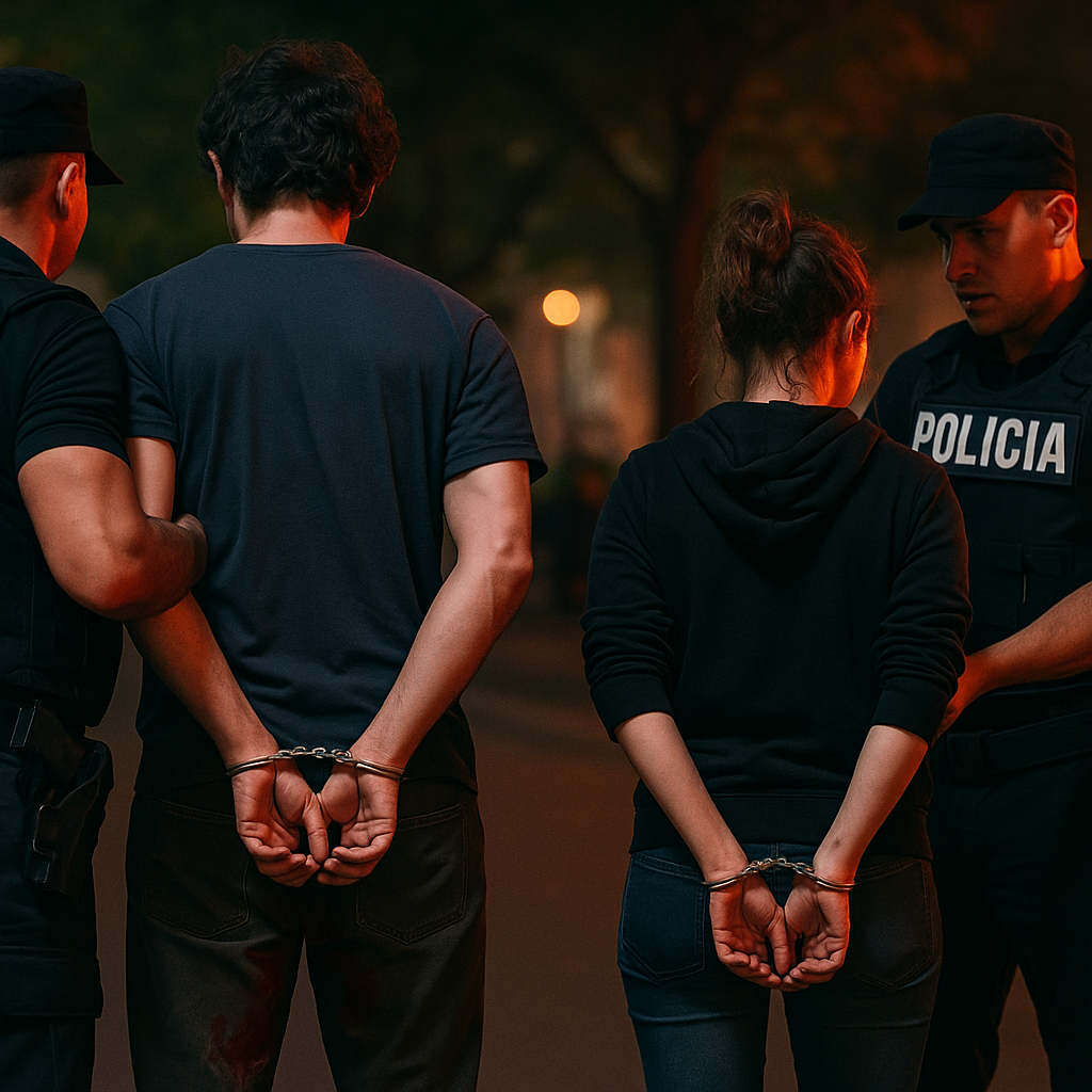 Confuso y sangriento episodio en Plaza Belgrano: dos detenidos tras un ataque con cuchillo