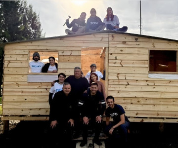 Chiqui Tapia mostró cómo serán las casas que donó la AFA a Bahía Blanca