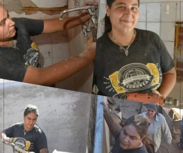 Mendocina rompe estereotipos y da trabajo a otras mujeres como albañil: 